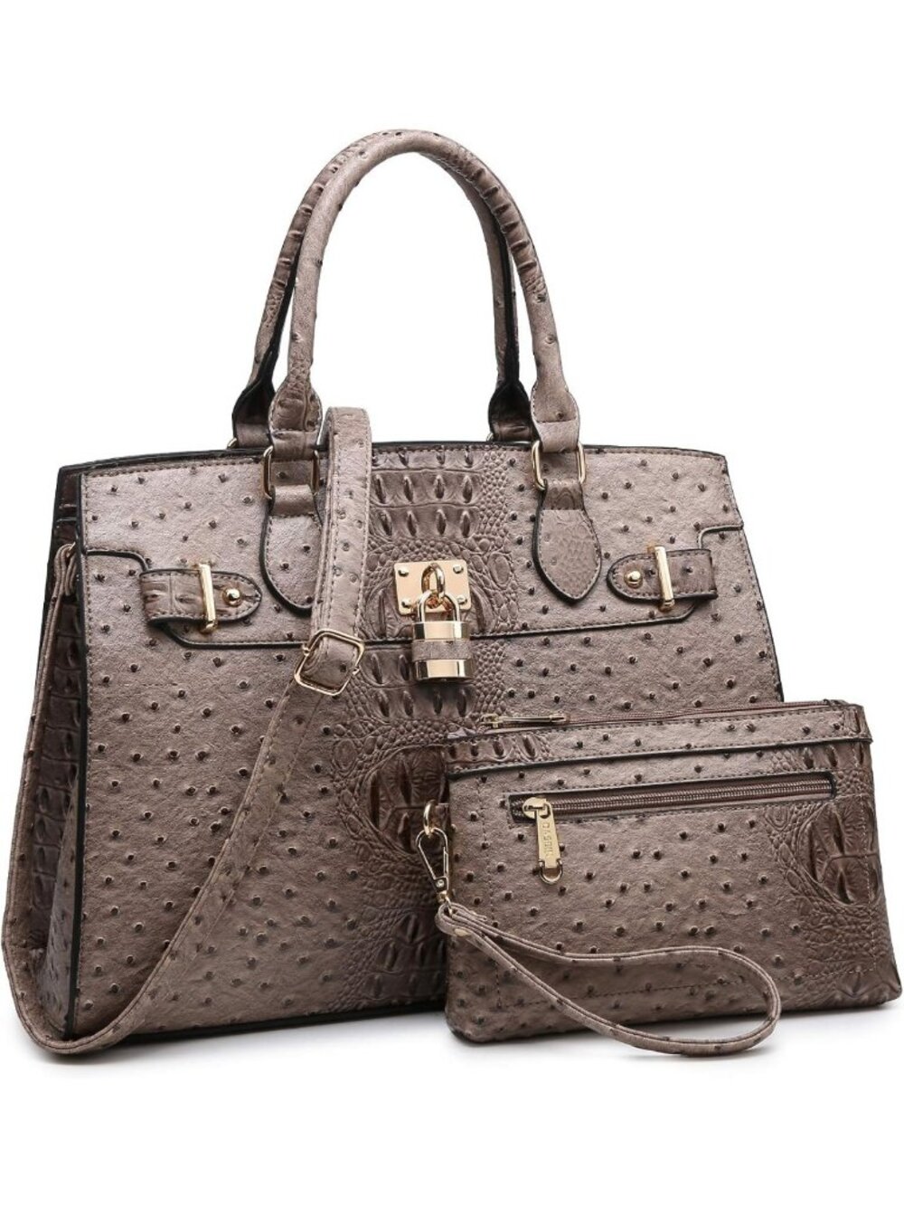 Chic Women's Handbag Set - Stylish Shoulder Bag & Matching Clutch Tote for Work